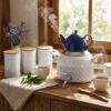 ست ۵ پارچ چای خوری، کتری و قوری