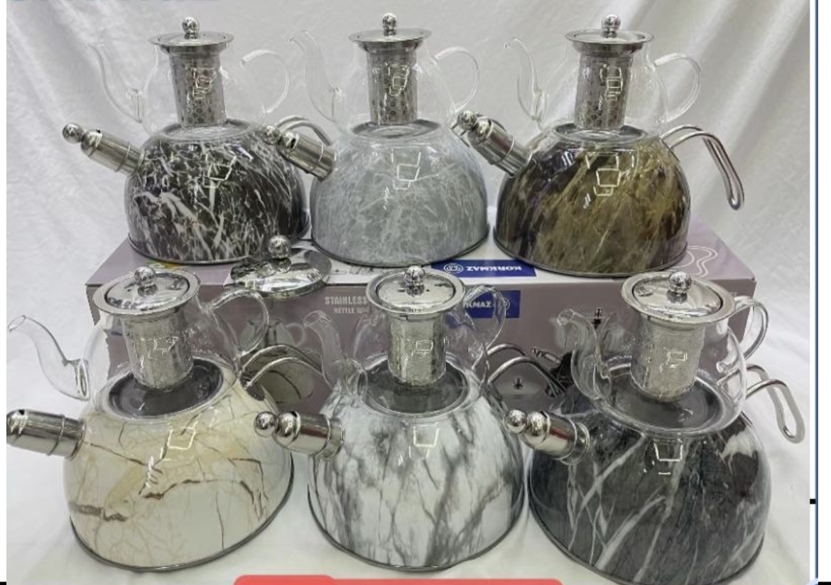 کتری قوری سوتی طرح سنگ کرکماز