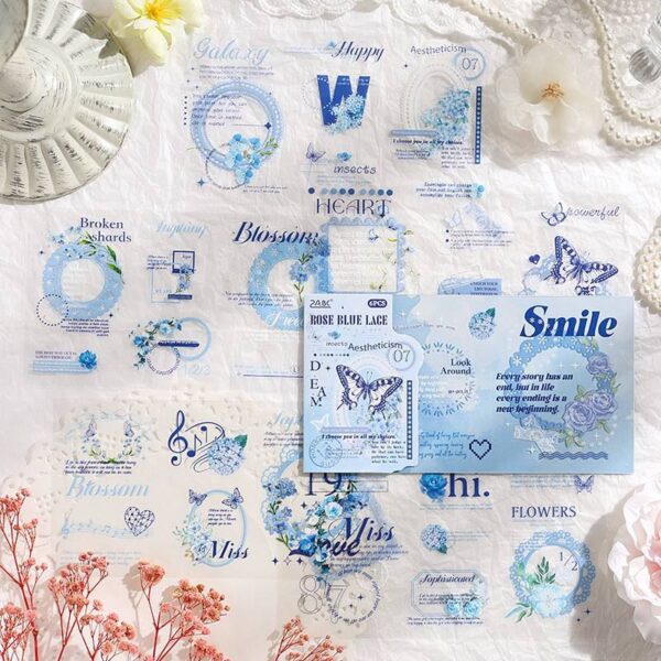 برچسب طرح گل و پروانه