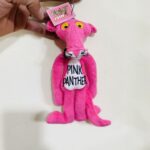 عروسک سر کلیدی پلنگ صورتی