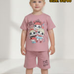 ست تیشرت شلوارک دخترانه طرح dance