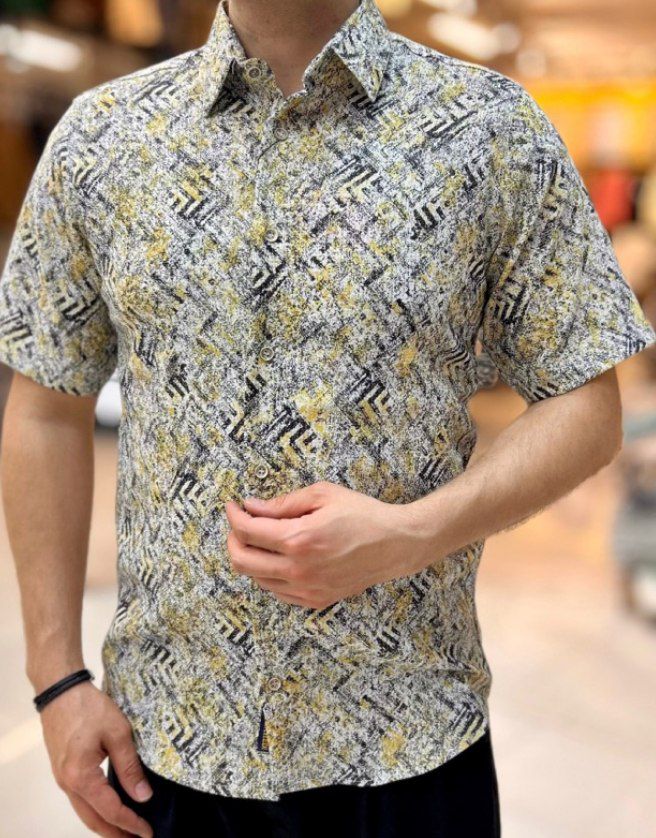 پیراهن اسپرت مردانه طرح دار