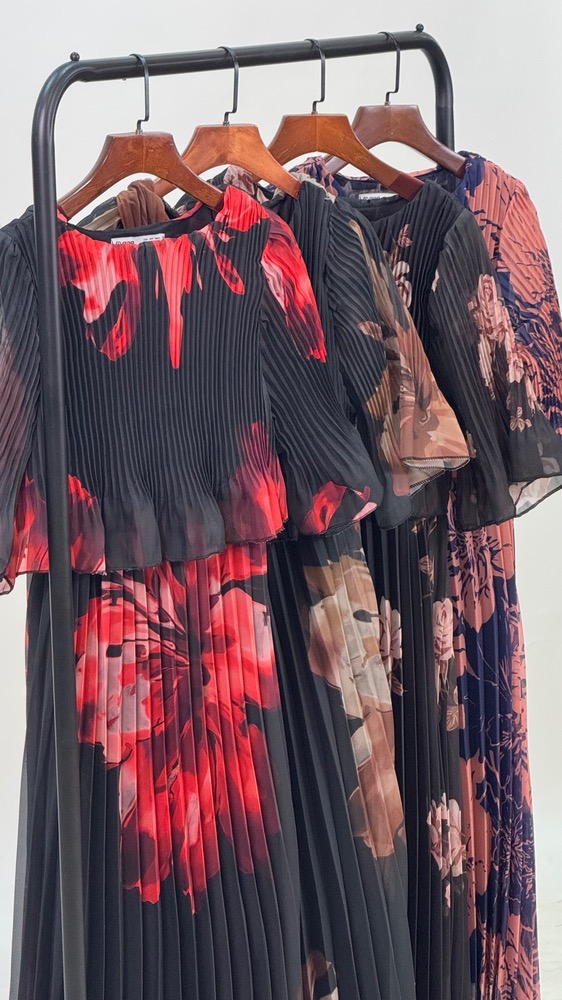 پیراهن پلیسه حریر