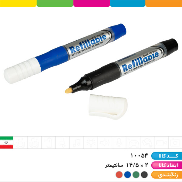 ماژیک وایت برد شارژی نوک گرد کرونا
