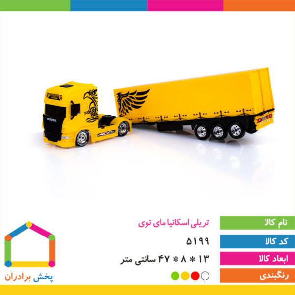 تریلی اسکانیا کانتینردار وکیومی