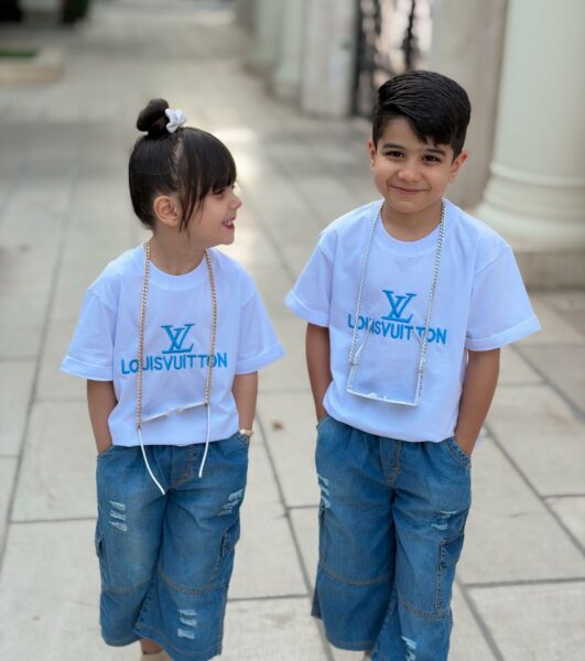 تی شرت گلدوزی شلوارک لی کاغذی