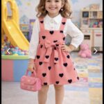 شومیز سارافون قلبی دخترانه