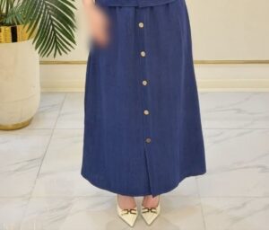 دامن صوفیا دکمه چوبی
