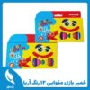 خمیر بازی مقوایی 12 رنگ آریا