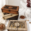 باکس چوبی کادویی طرح ستاره قفلدار
