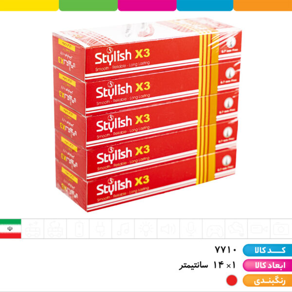 خودکار قرمز استایلیش x3
