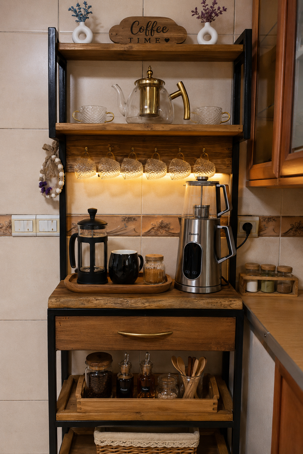 ساعت دیواری روستیک چوبی - خرید عمده