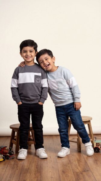 بلوز تک پسرونه پاییزه طرح استیکر
