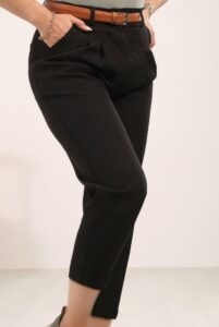 شلوار خمره ای کرپ مازراتی