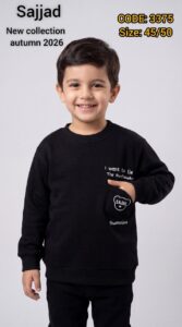 بلوز تک پسرانه پاییزه طرح جیبدار