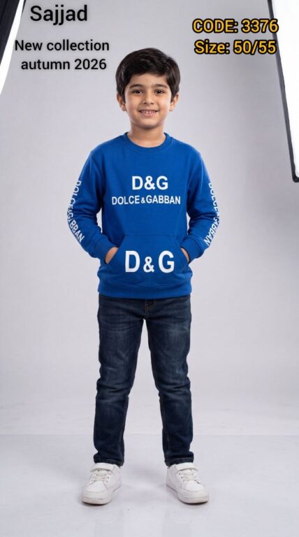 بلوز تک پسرانه پاییزه طرح D&G